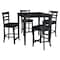 International Concepts 36 in. x 36 in. Counter Height Table with 4 Emily Counter Height Stools - 5 Piece Set K46-3636-S6172-4 - alternate 2